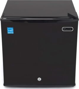 Whynter Upright Small Freezer Mini Freezer with Lock for Bedrooms, Dorms, Garages, Offices CUF-110B, Black Energy Star, 1.1 Cu Ft