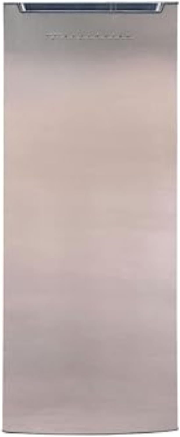 Frigidaire Upright Freezer, 6.5 cu. ft., Deep Freeze, Vinyl Coated Metal with Wire Shelving, Compact for Kitchen, RV, Dorm, Cabin, and Trailer, Platinum Design Series, Silver - 21D x 23W x 56H