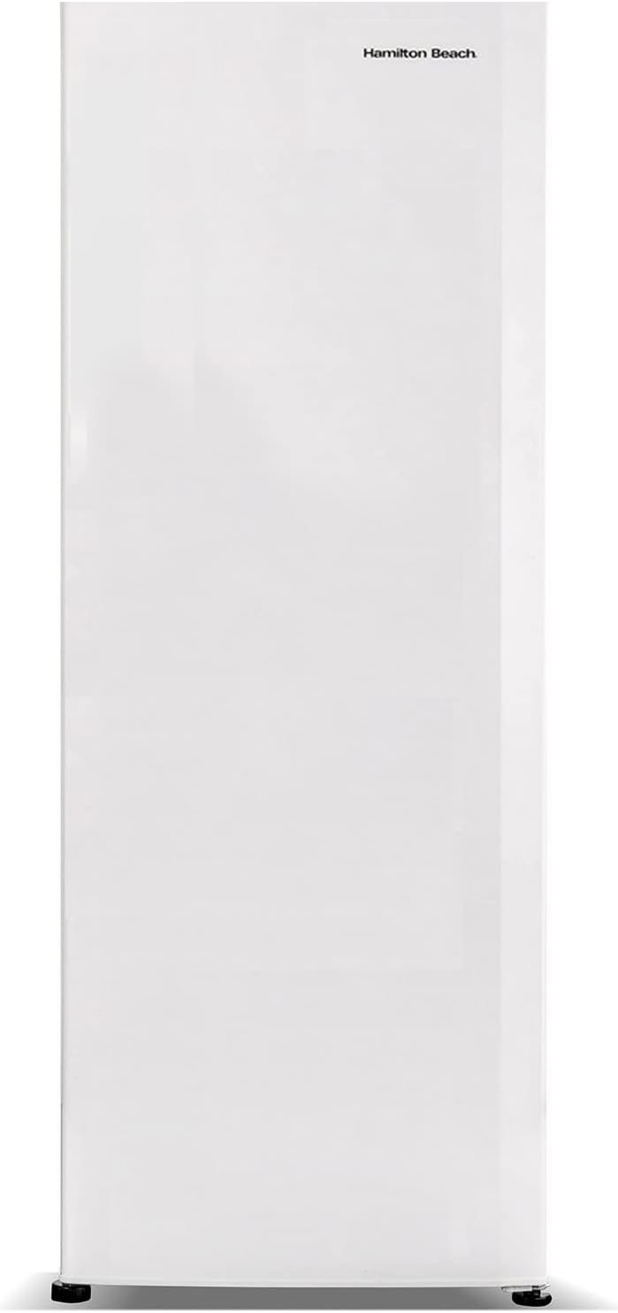 Hamilton Beach HBFRF6892-WHITE HBFRF6892 Upright Convertible Fridge/Freezer-Reversible Door-Removable Glass Shelves-Adjustable Controls-6.8 cu ft, White