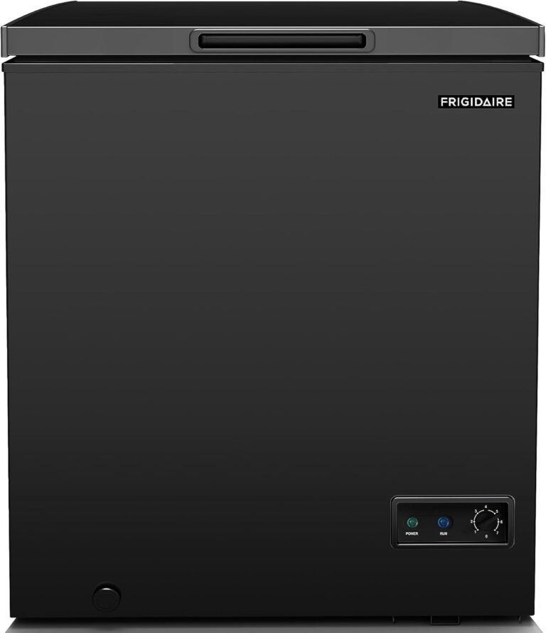 FRIGIDAIRE EFRF5003-BLACK Chest Freezer Review: 5.0 Cu. Ft. Storage, Adjustable Thermostat, and Garage-Ready Design