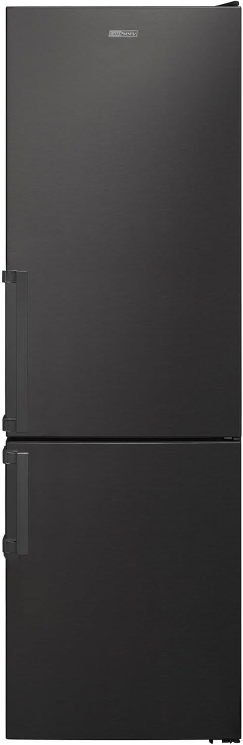Conserv 12 cu.ft. Frost free Bottom Freezer Refrigerator with V-Move Handle, Reversible Door GARAGE READY E-Star (Titanium)