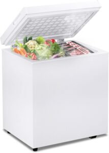 Erivess 2.0 Cu.Ft Chest Freezer - Compact Deep Freezer with Removable Basket, Energy Efficient & Quiet Top Door Design, Mini Freezer Adjustable 7 Thermostat, for Home, Apartment, Garage, Dorm (White)