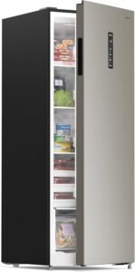 Upstreman 10.8 Cu.Ft. Upright Freezer, Convertible Freezer Refrigerator with Smart Electronic Control, Frost Free, Energy Star, Quiet Operation, Stand Up Freezer for Homes, Office, Garage-UP11