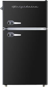 Frigidaire Retro Mini Fridge with Freezer & Side Bottle Opener-Small 2 Door Refrigerator for Office Bar or College Dorm Room-3.2 Cu Ft – 19"" D x 20.5" W x 33.5" H (Onyx)