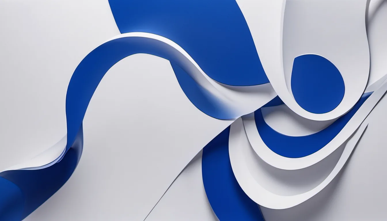 Abstract layered fans illustration in royal blue and powder blue on white — decorative header for Best Freezer for Hunting and Fishing: Game and Harvest Storage Guide