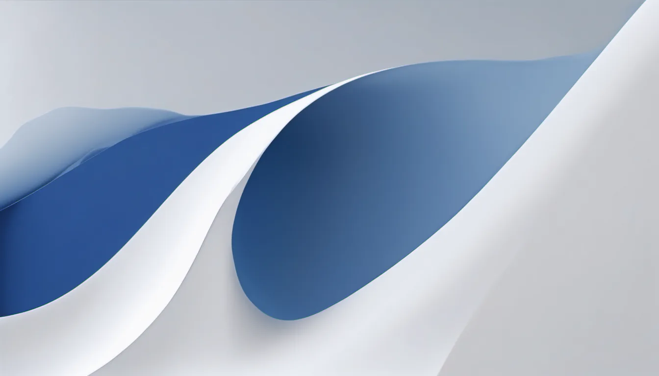 Abstract wave under arc illustration in royal blue and powder blue on white — decorative header for Energy Star Freezers: What the Rating Means and How Much It Saves