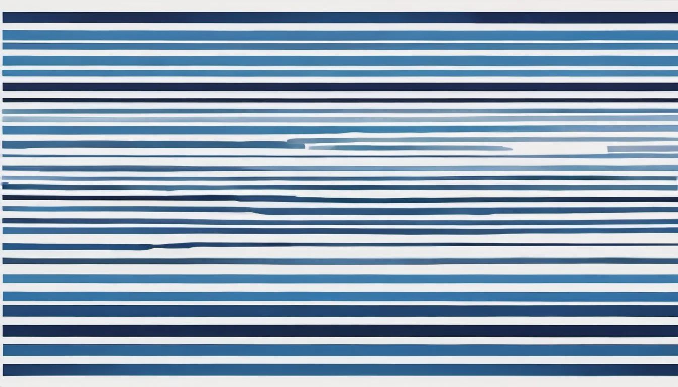 Abstract tapering bars illustration in royal blue and powder blue on white — decorative header for Freezer Electricity Cost: What Your Freezer Actually Costs to Run