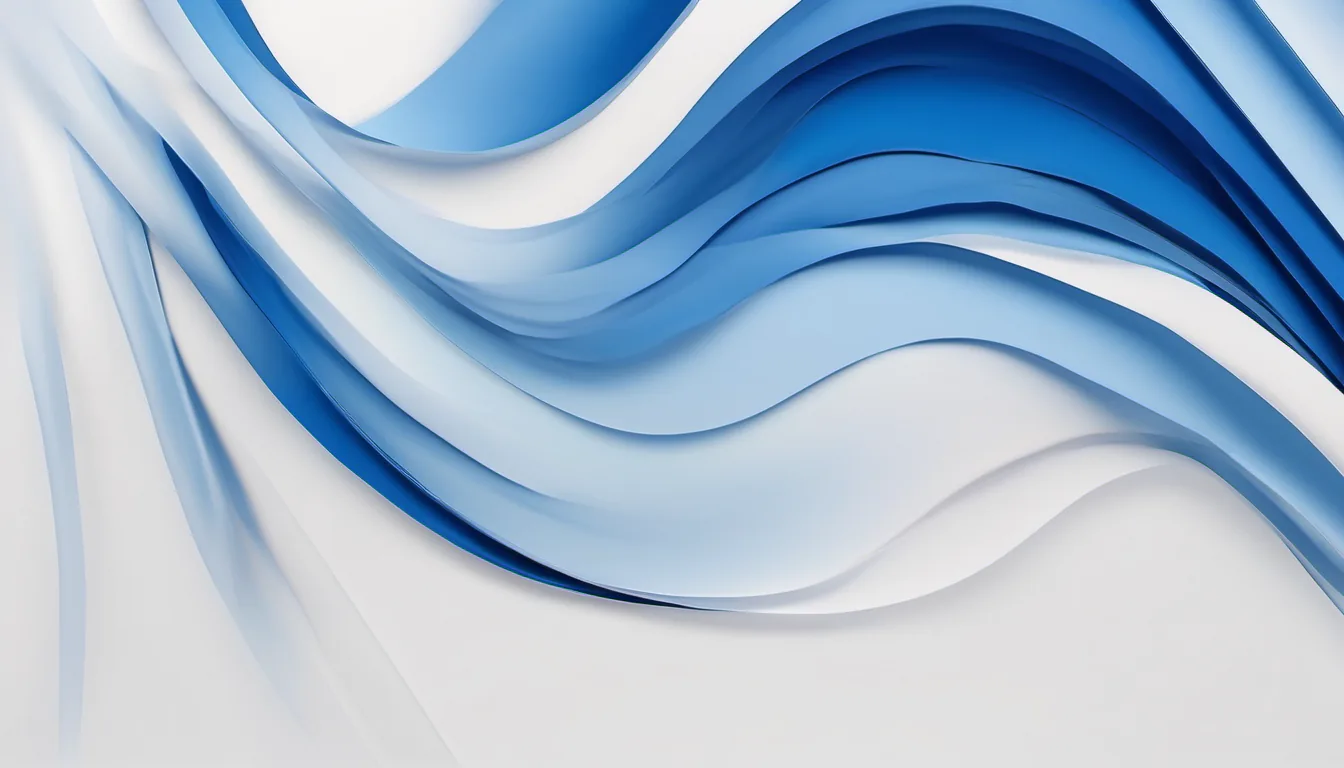 Abstract horizontal volume stack illustration in royal blue and powder blue on white — decorative header for Freezer Temperature Settings: The Right Temperature and How to Verify It