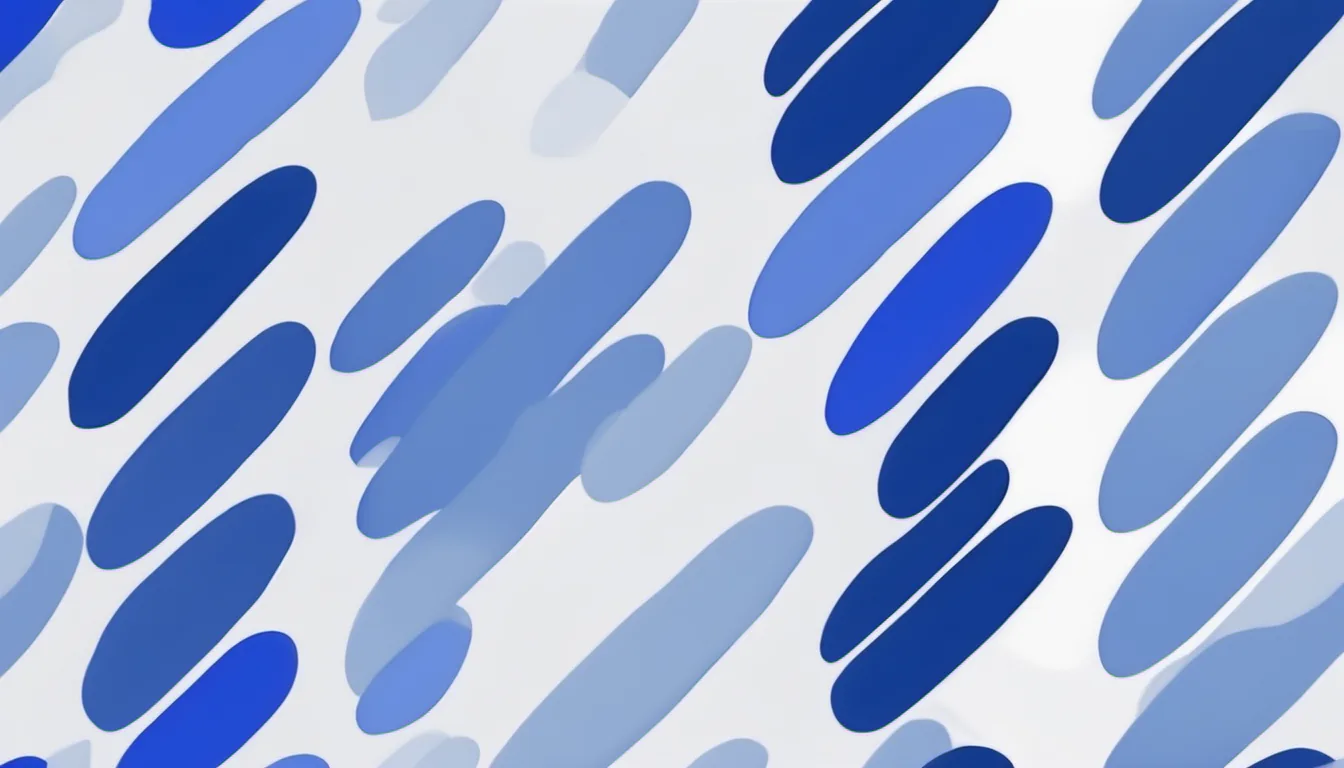 Abstract narrowing funnel illustration in royal blue and powder blue on white — decorative header for Freezer Finder: Match a Freezer to Your Space
