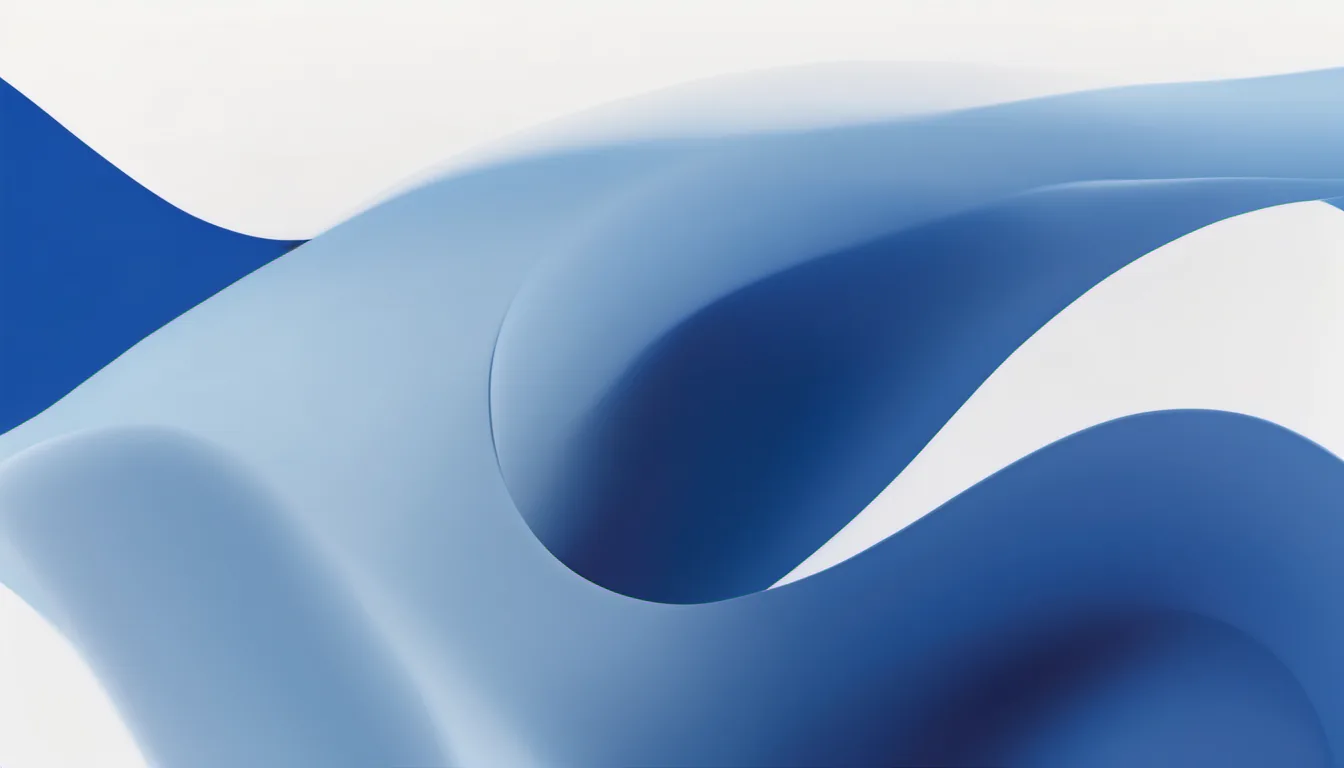 Abstract rising gradient wave illustration in royal blue and powder blue on white — decorative header for Freezing Vegetables Guide