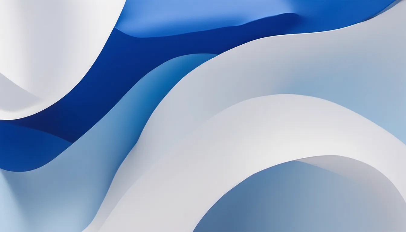 Abstract stepped terrace illustration in royal blue and powder blue on white — decorative header for How Long Can You Freeze Food?