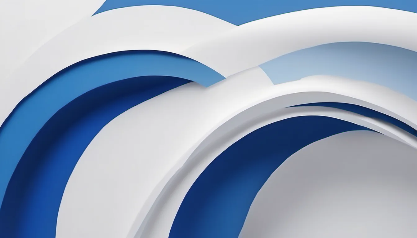 Abstract quiet crescent illustration in royal blue and powder blue on white — decorative header for Moving a Freezer: Transport Rules, Wait Times, and Safe Handling