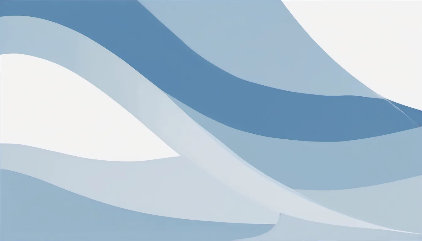 Abstract rolling hills illustration in royal blue and powder blue on white — decorative header for Freezer Gasket Repair and Replacement