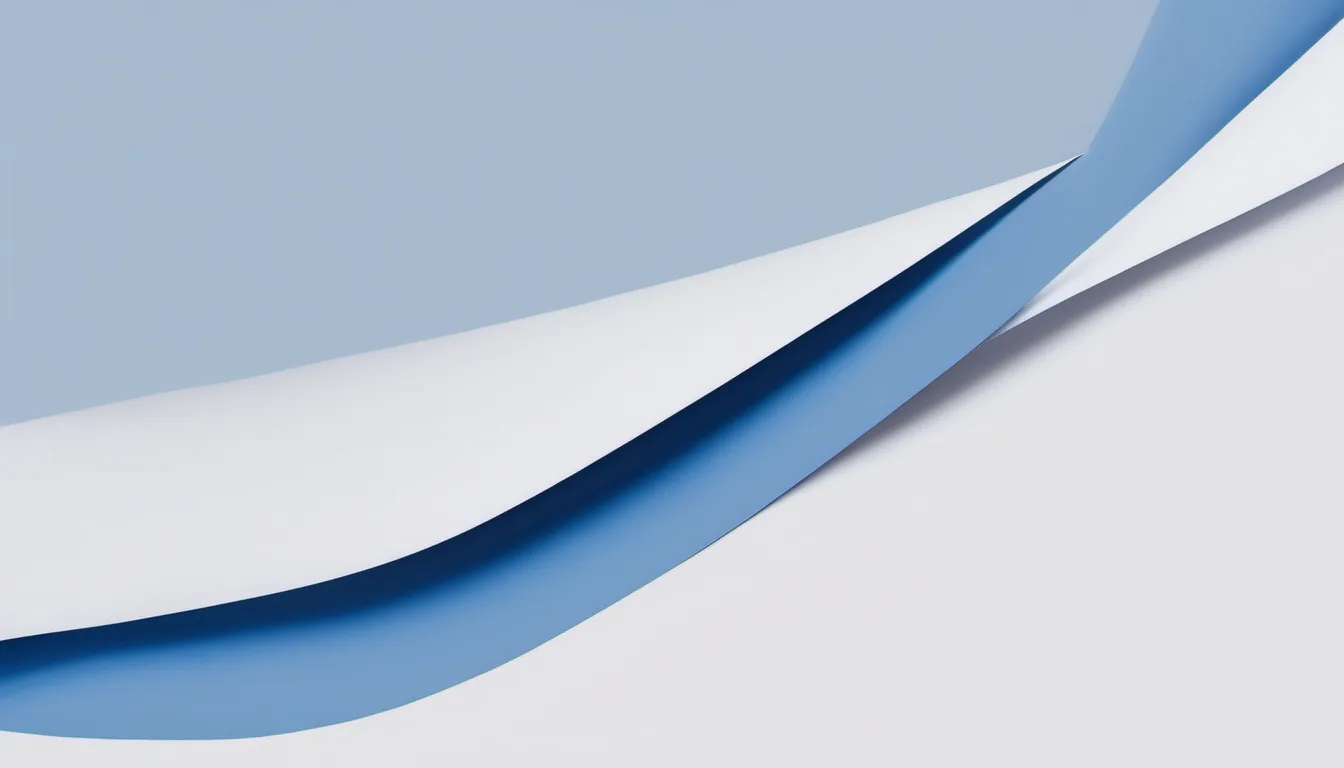 Abstract folded sheet illustration in royal blue and powder blue on white — decorative header for Freezer Maintenance