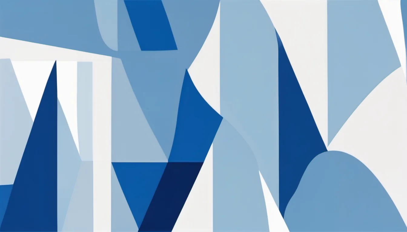 Abstract twin peaks illustration in royal blue and powder blue on white — decorative header for How to Defrost a Freezer