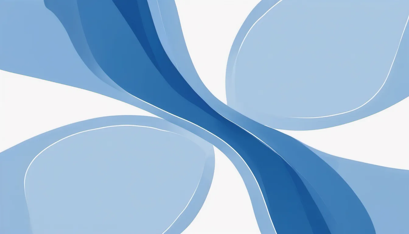 Abstract closed enclosure illustration in royal blue and powder blue on white — decorative header for Privacy Policy